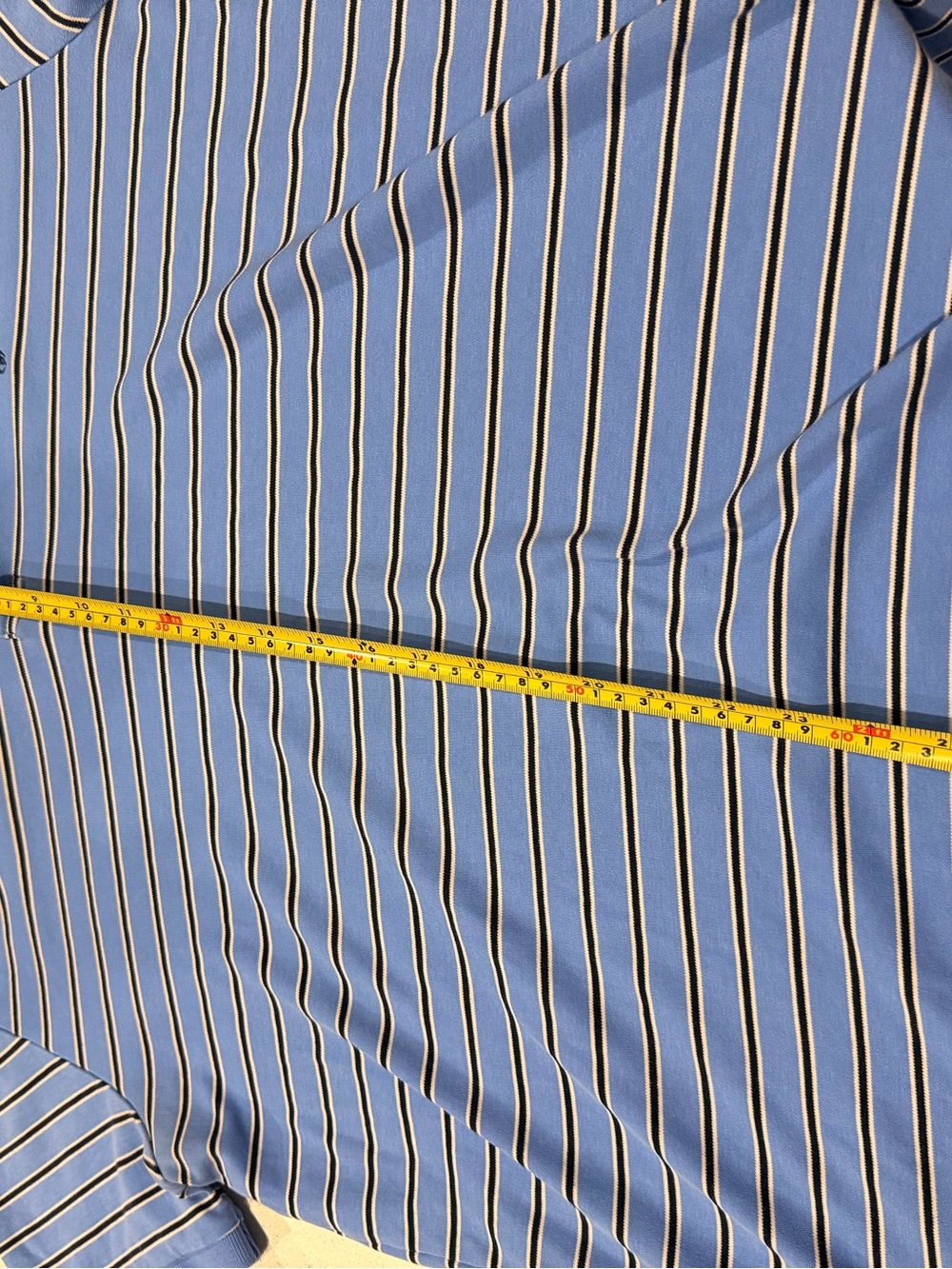 Men's Blue Striped Short-Sleeve Shirt